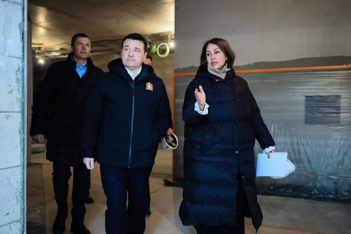 Проверка губернатором строительства школы в Люберцах