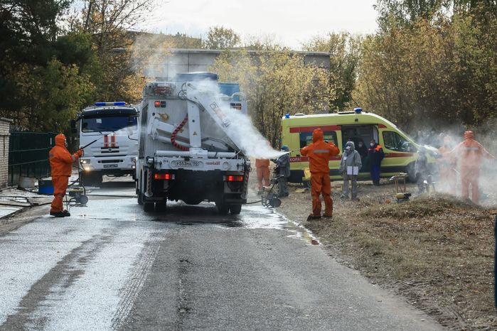 Открытие Всероссийской тренировки по гражданской обороне с участием Андрея Воробьева