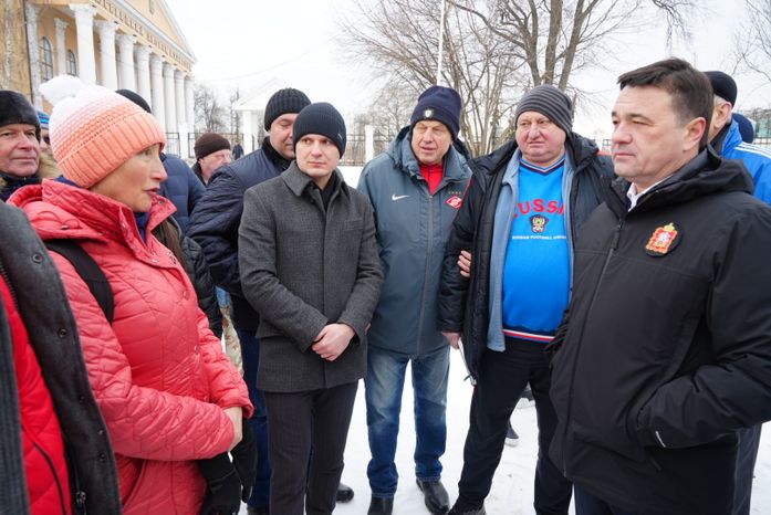 Посещение места строительства нового стадиона «Торпедо» в Люберцах Губернатором Подмосковья