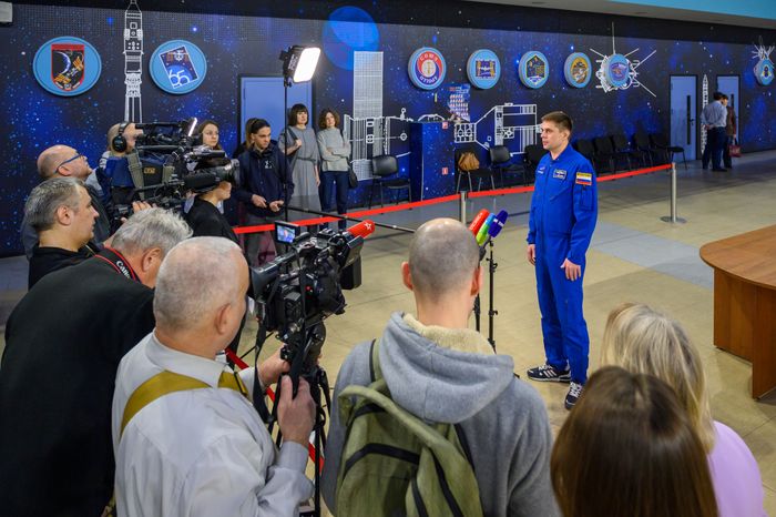 Экзаменационная тренировка космонавта Роскосмоса Андрея Федяева в Центре подготовки космонавтов в Звездном городке