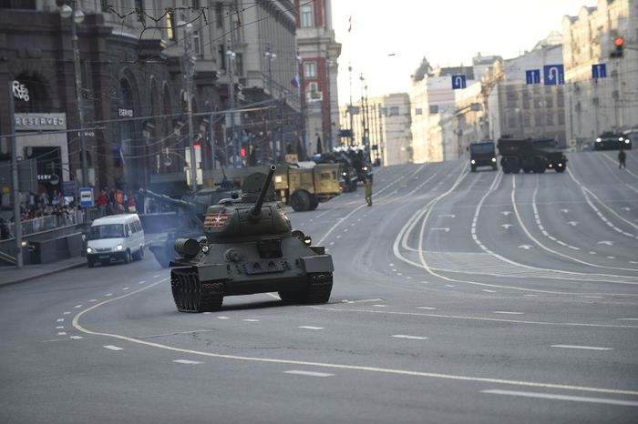 Репетиция Парада Победы на Красной площади в Москве