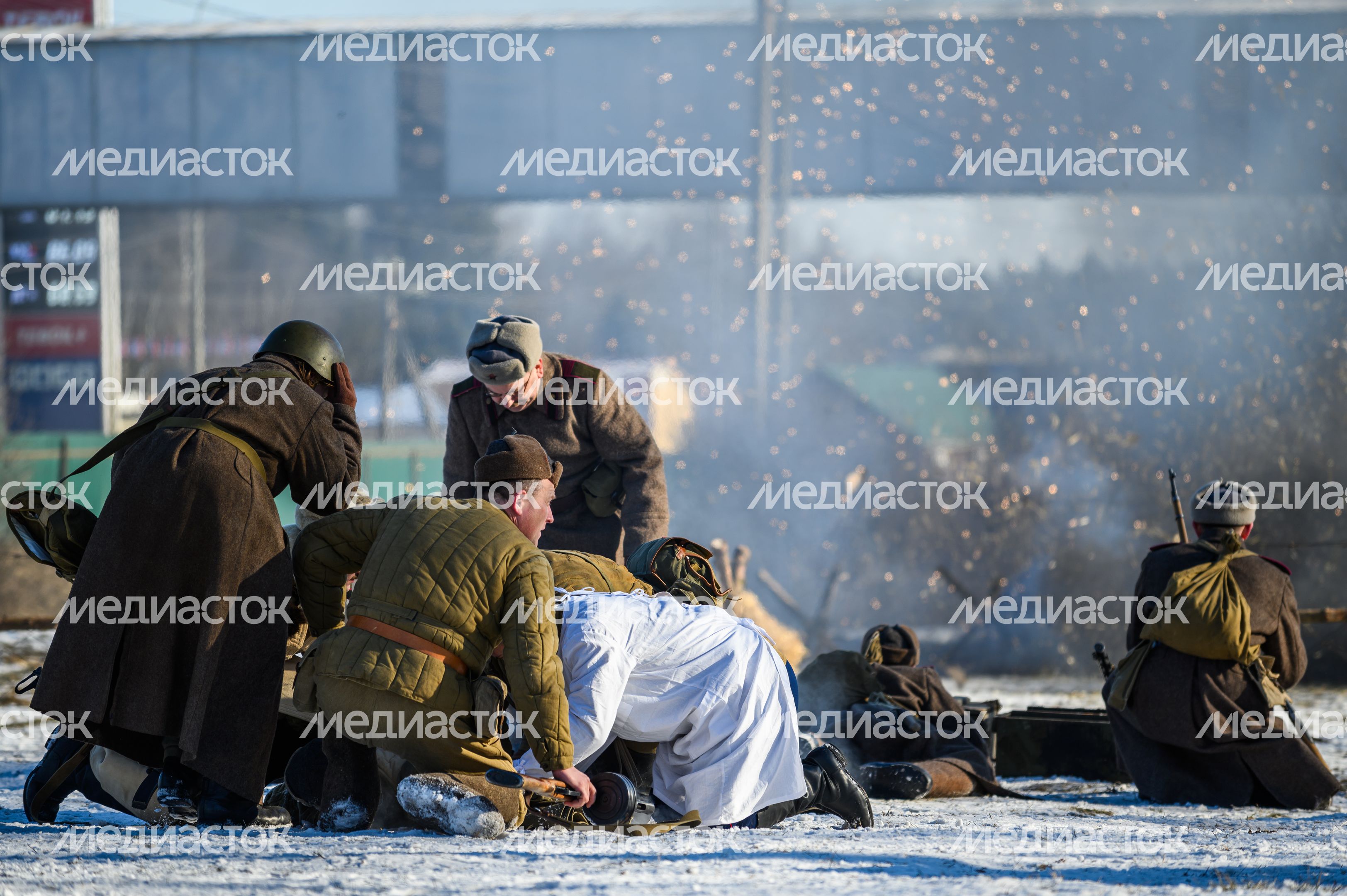 Военно-историческая реконструкция в музее танка Т-34 в Мытищах