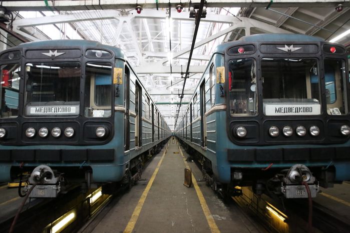 Дезинфекция вагонов метро в электродепо «Калужское»