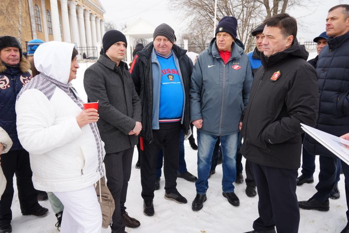 Посещение места строительства нового стадиона «Торпедо» в Люберцах Губернатором Подмосковья