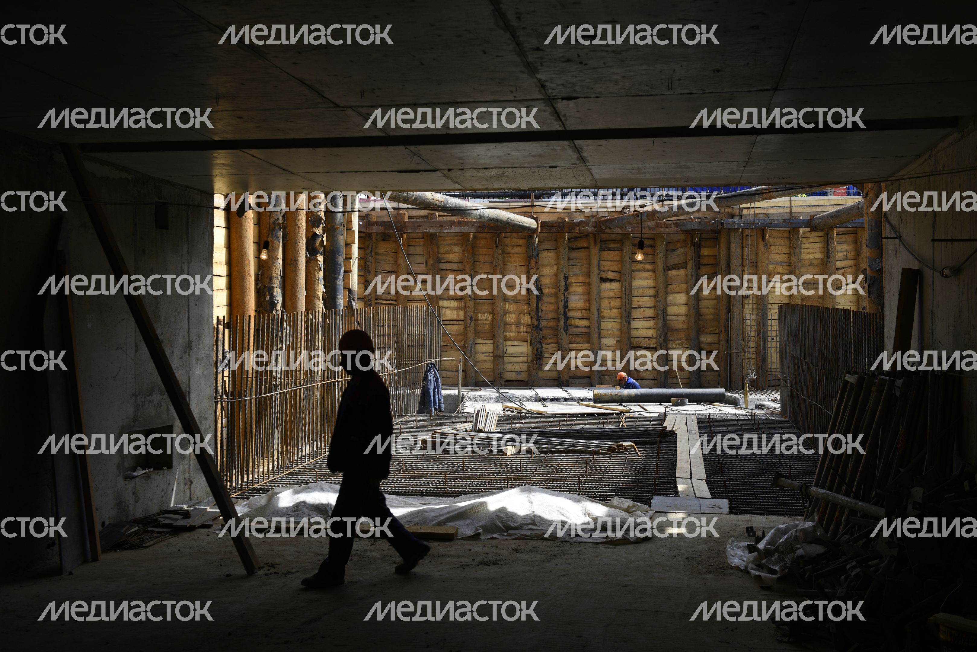Строительство станции Московского метрополитена «Петровский парк»