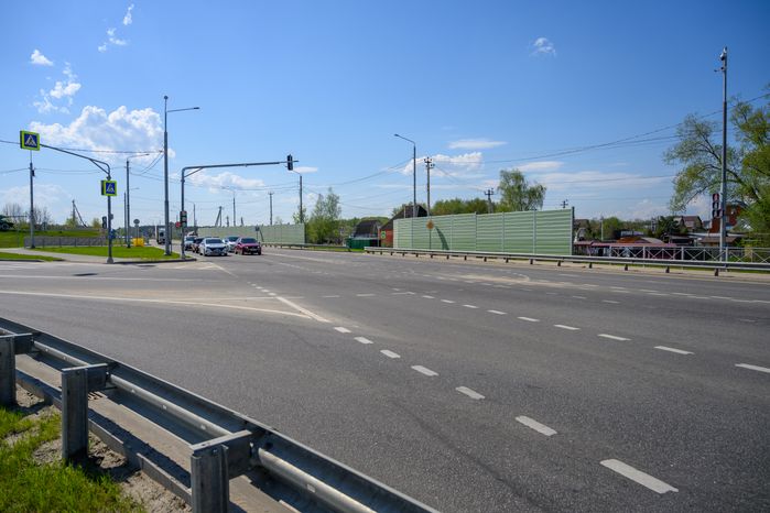 Дорога Калиново – Дракино в Серпухове после реконструкции