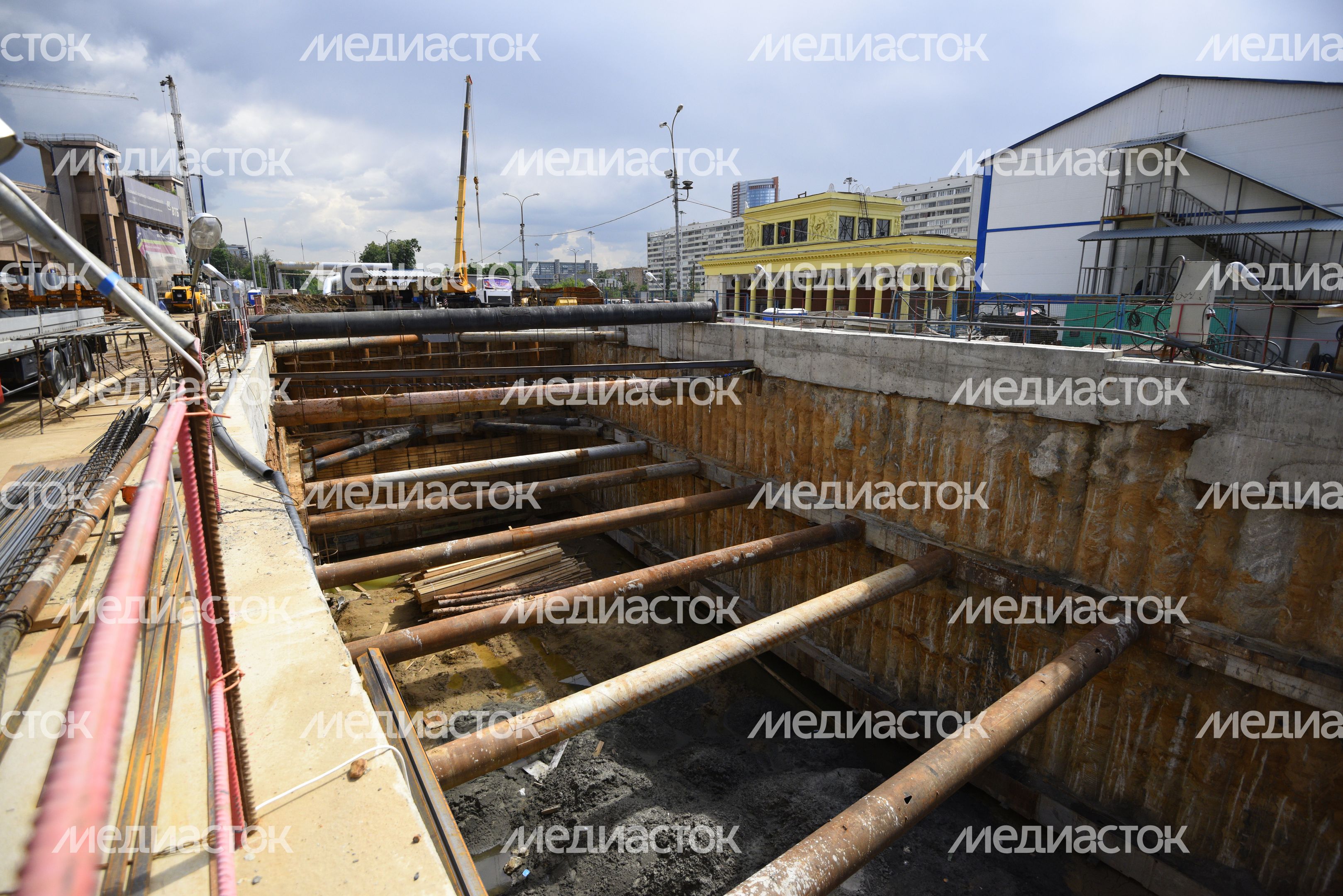 Строительство станции Московского метрополитена «Петровский парк»
