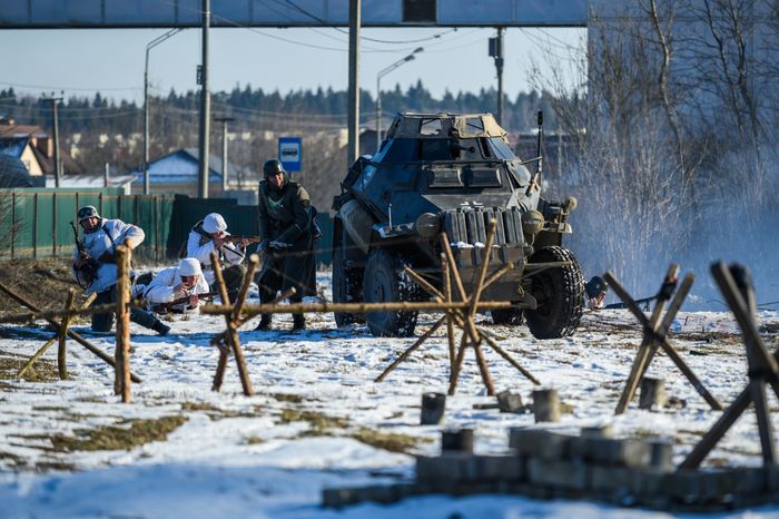 Военно-историческая реконструкция в музее танка Т-34 в Мытищах