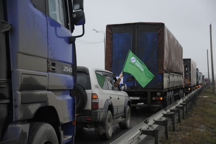 Акция протеста на трассе М4 «Дон»