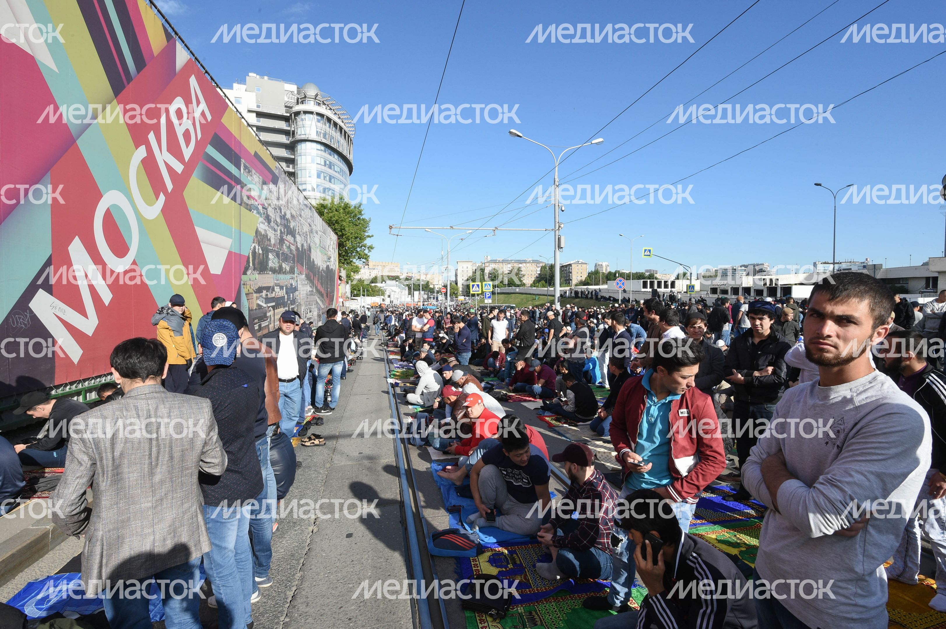 Празднование Ураза‑байрам в Москве в 2018 году