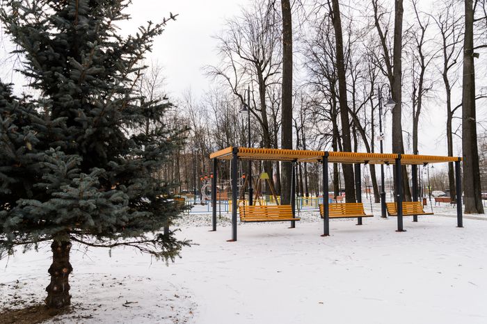 Лобня. Парк «Киово». Зима