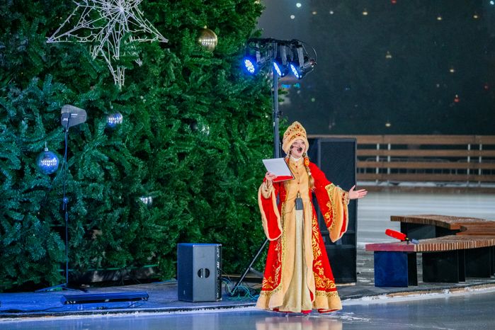 Театрализованное открытие главного катка Подмосковья на зимнем фестивале в парке «Патриот» Одинцовского округа
