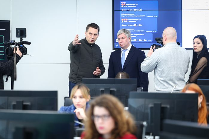 Вячеслав Духин и Алексей Русских обсудили особенности работы Инфоцентра Подмосковья