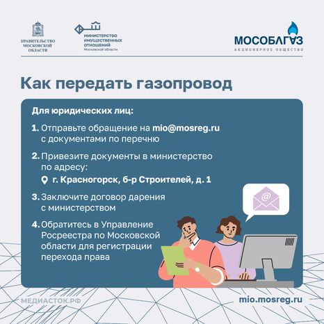 Как передать объекты газового хозяйства в собственность Подмосковья квадрат 06