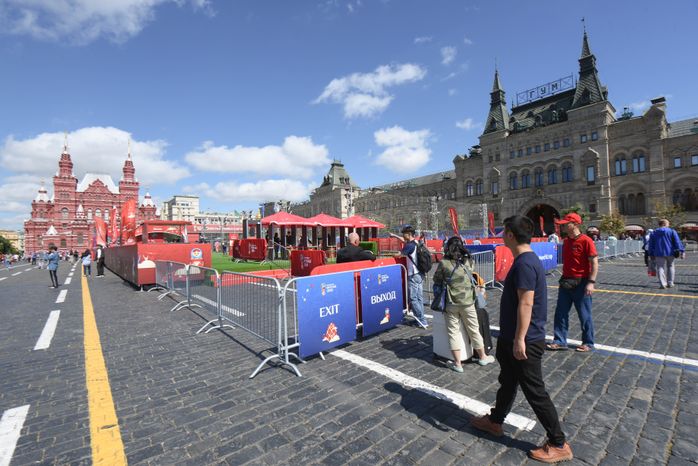 Футбольный парк на Красной площади в Москве