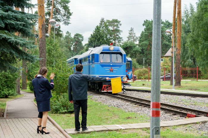 Московская детская железная дорога в поселке Кратово