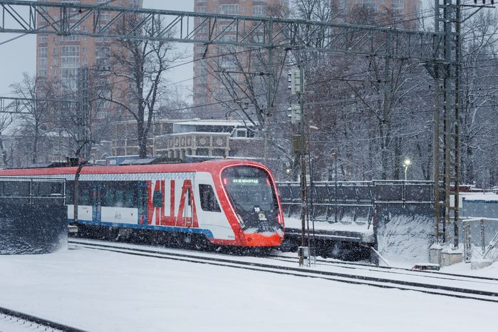Электричка МЦД в Дмитрове