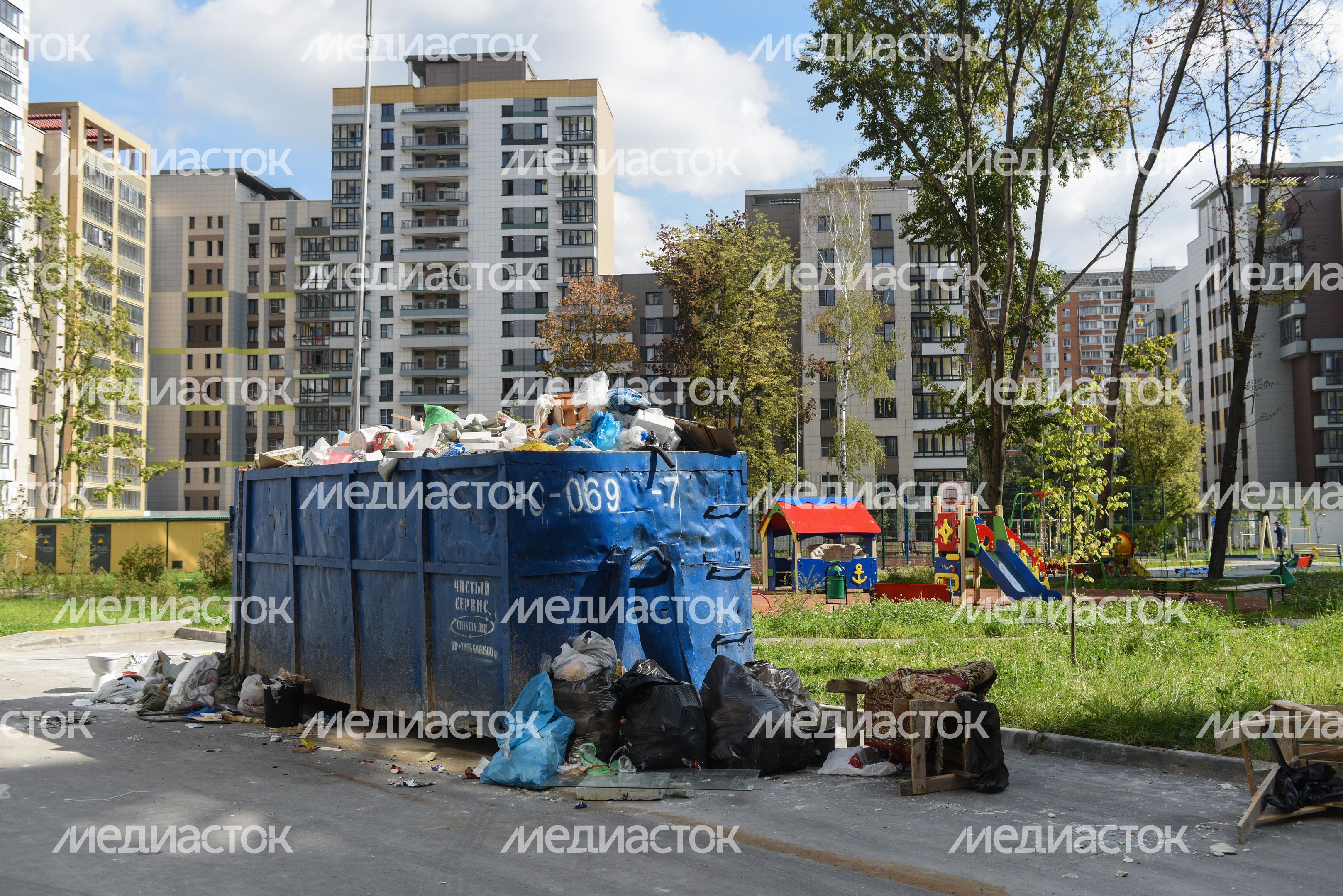 Места сбора бытовых отходов в Москве