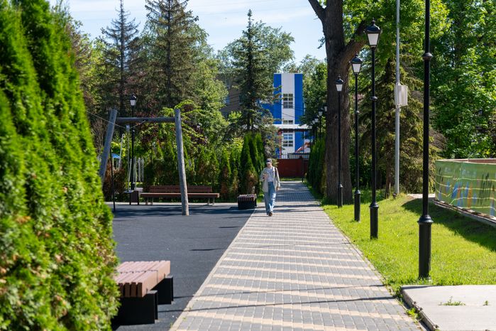 Лето в парке «Фабричный» города Дедовск округа Истра