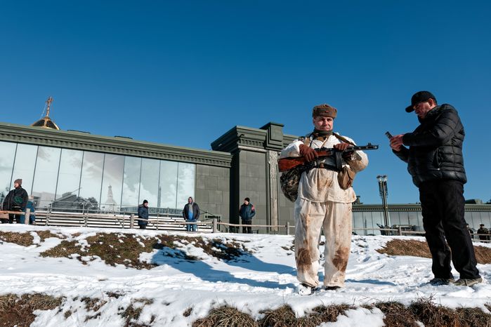 Военно-историческая реконструкция битвы за Сталинград у храма ВС РФ в Кубинке