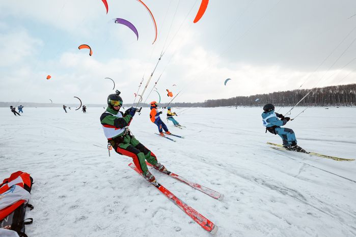 Чемпионат Московской области по сноукайтингу в Солнечногорске