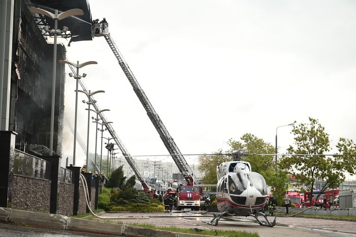 Пожар в бизнес‑центре «Гранд Сетунь плаза» в Москве