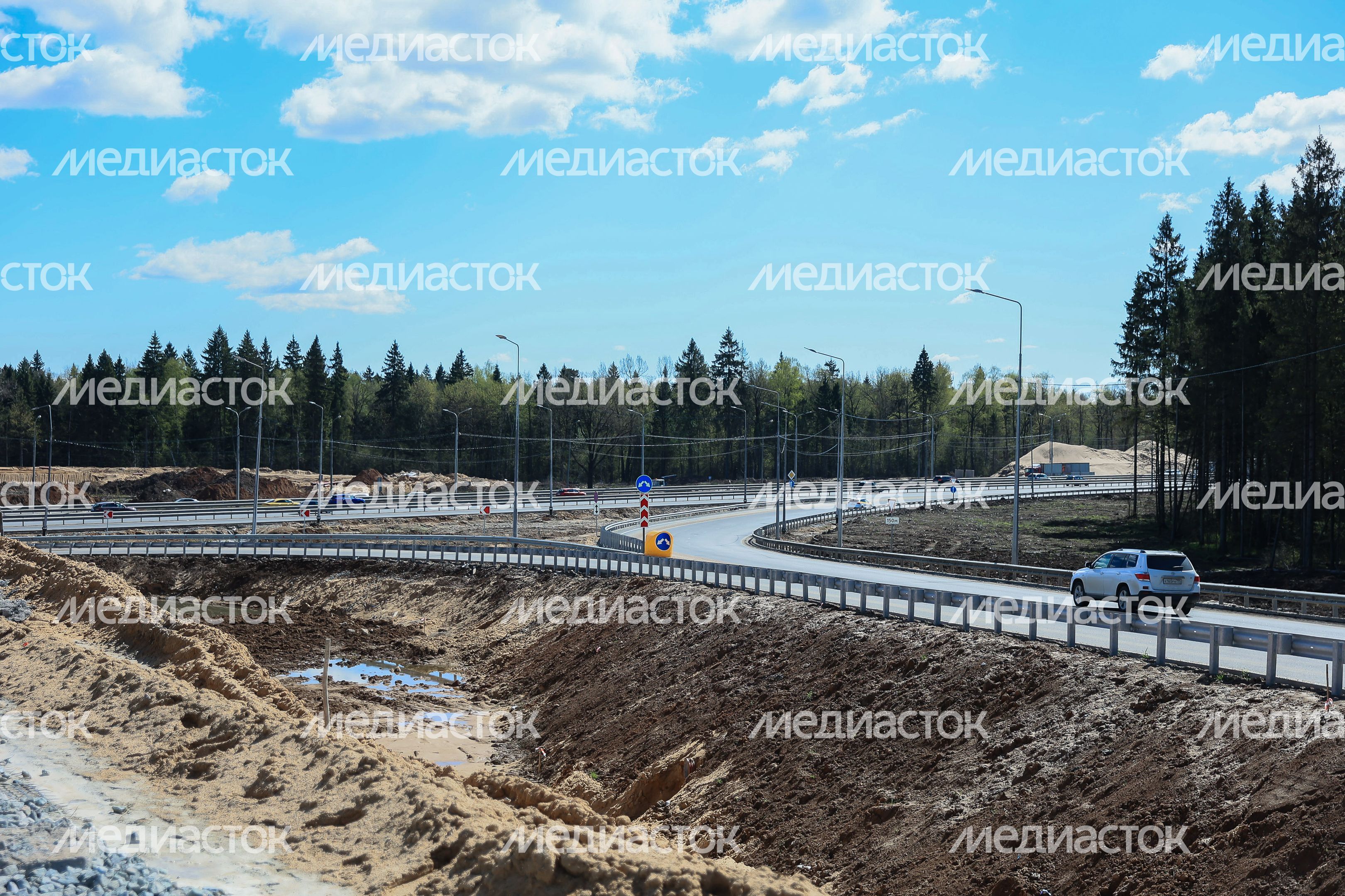 Проверка хода строительства развязки на Дмитровском шоссе Губернатором Подмосковья