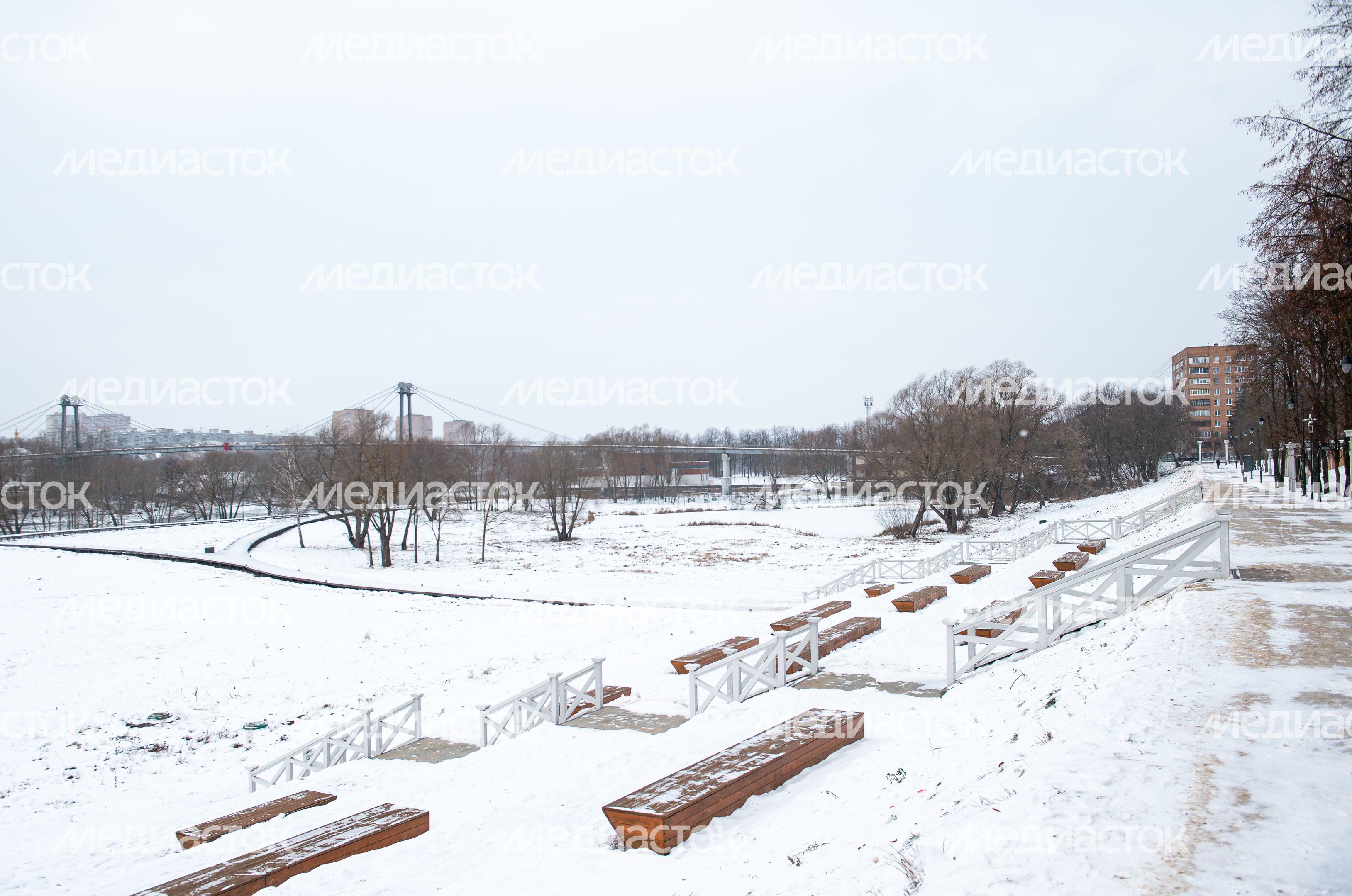 Зимние виды города Воскресенск