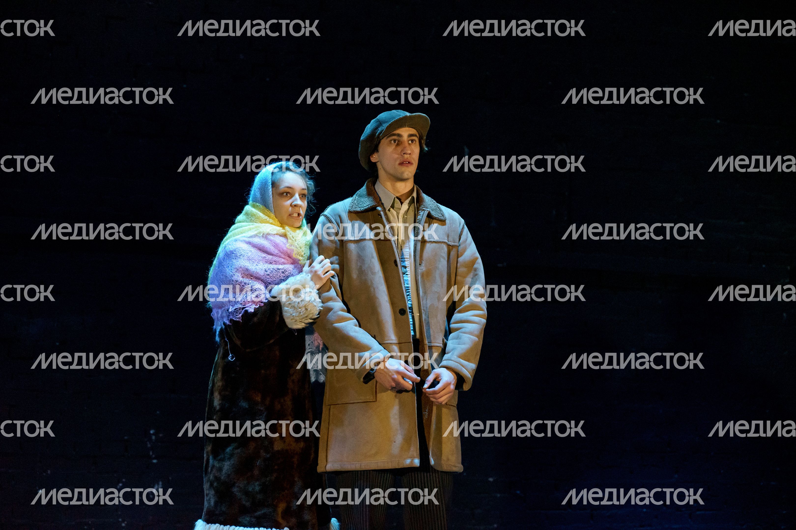 Репетиция инклюзивного спектакля «Голубое и зеленое» в Московском Губернском театре