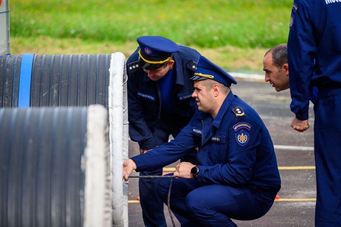 Конкурс профмастерства среди пожарных и начальников караулов МЧС и Мособлпожспаса в Подольске