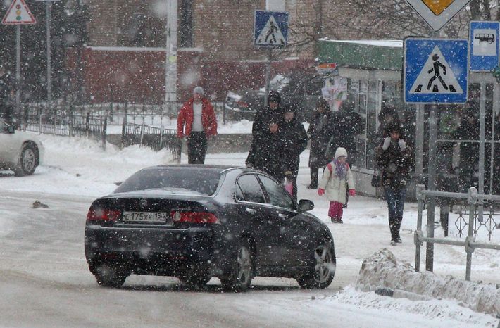 Снегопад в Рузе