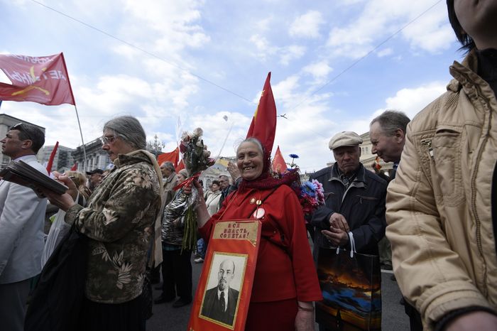 Первомайская демонстрация в честь Дня труда в Москве