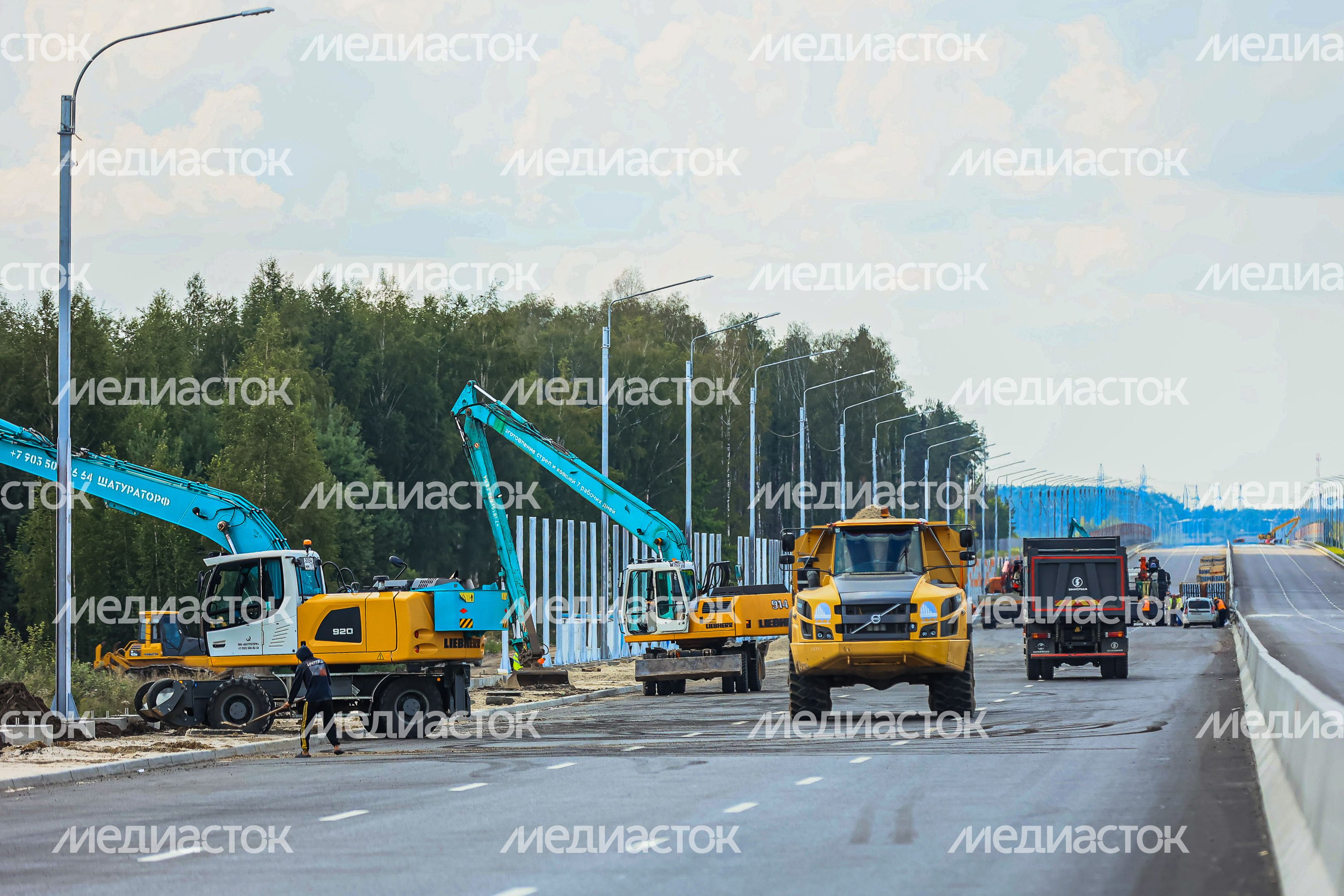 Проверка хода строительства подмосковного участка М-12 «Москва-Казань» Губернатором Подмосковья