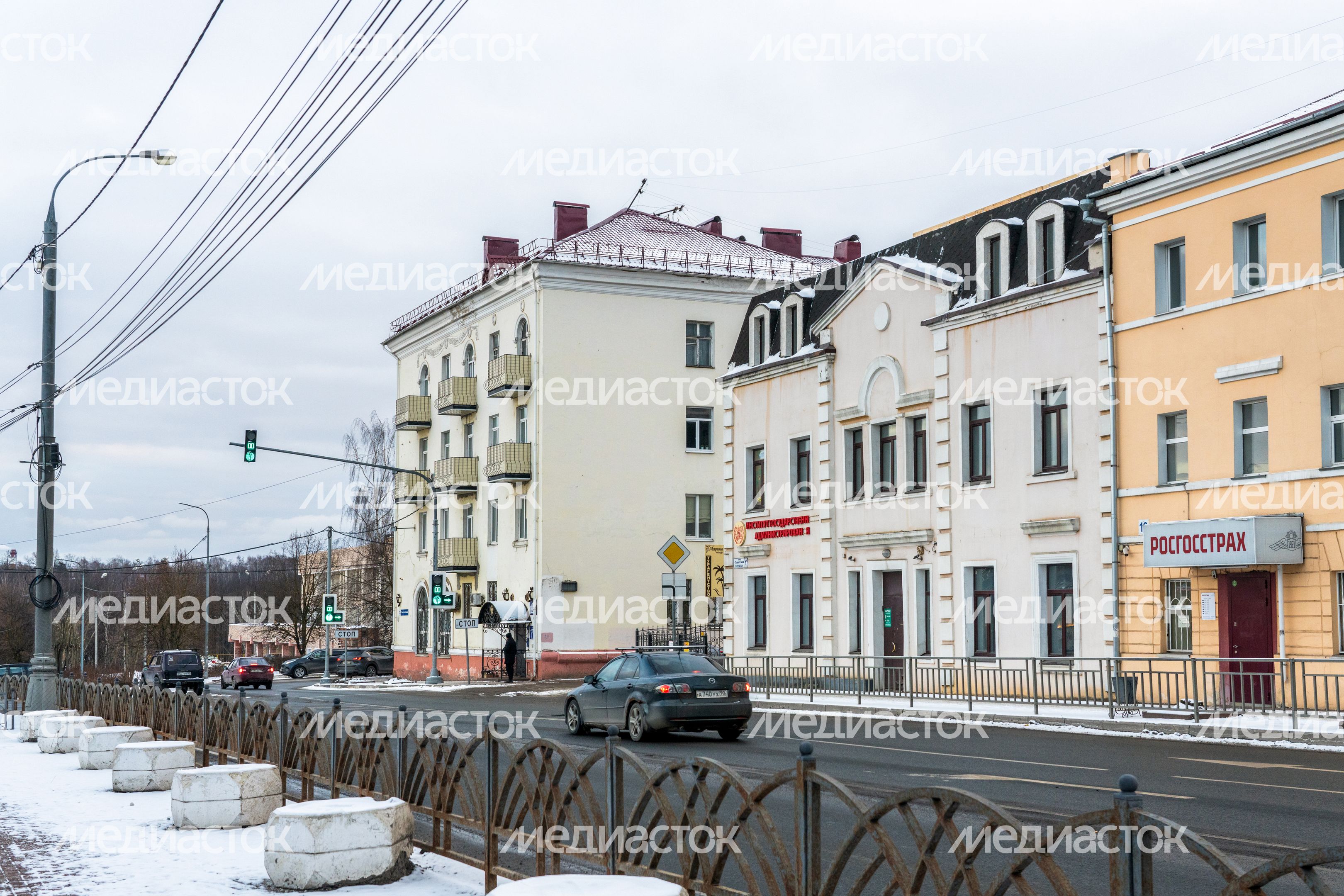 Улица города Клин зимой Улица города Клин зимой