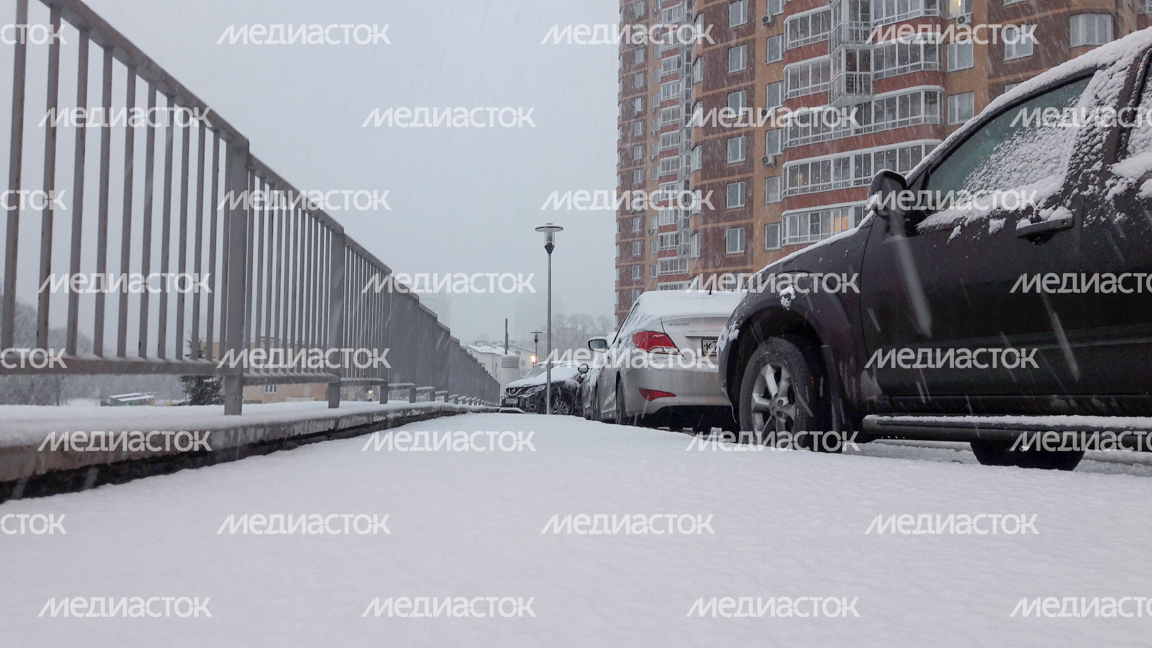 Снегопад в Москве и Подмосковье