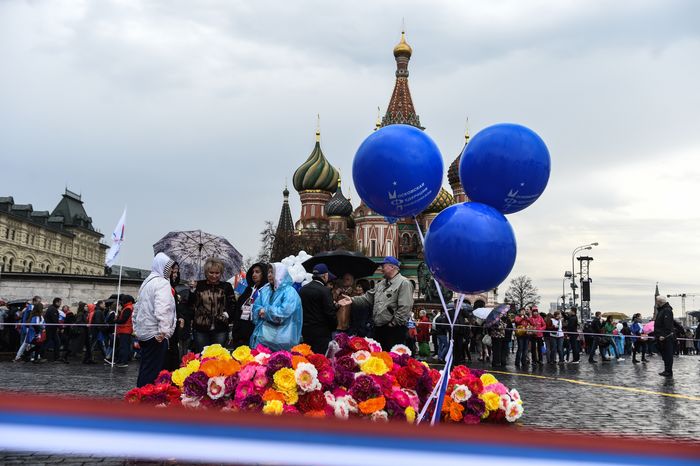Первомайская демонстрация профсоюзов в Москве