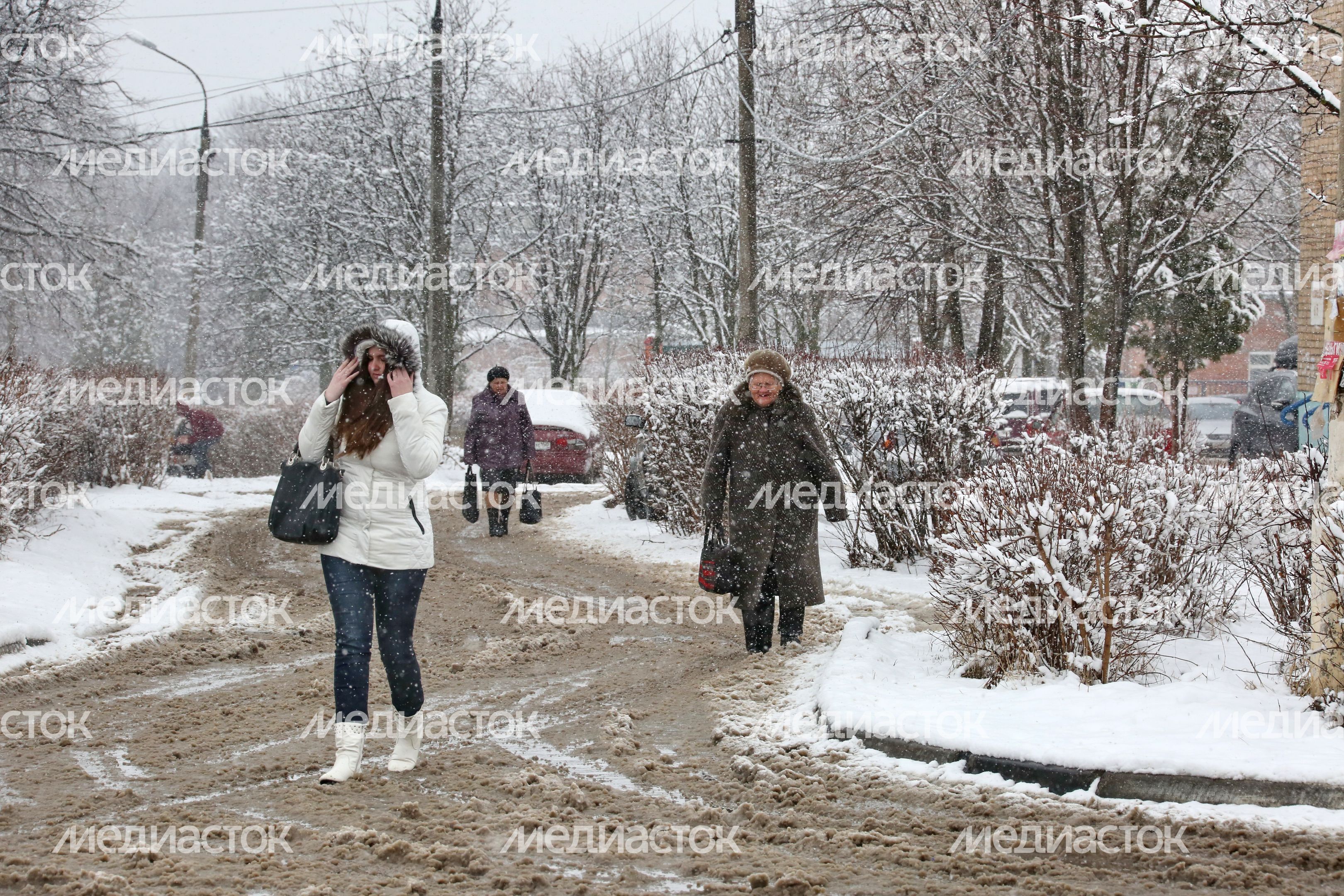 Снегопад в Кашире
