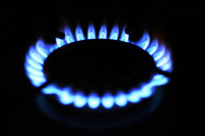 Пламя огня от газовой горелки