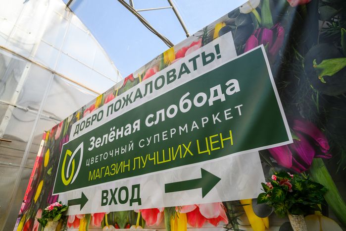 Рассада и цветы в горшках в садовом центре агрокомплекса «Цветком» в Раменском округе
