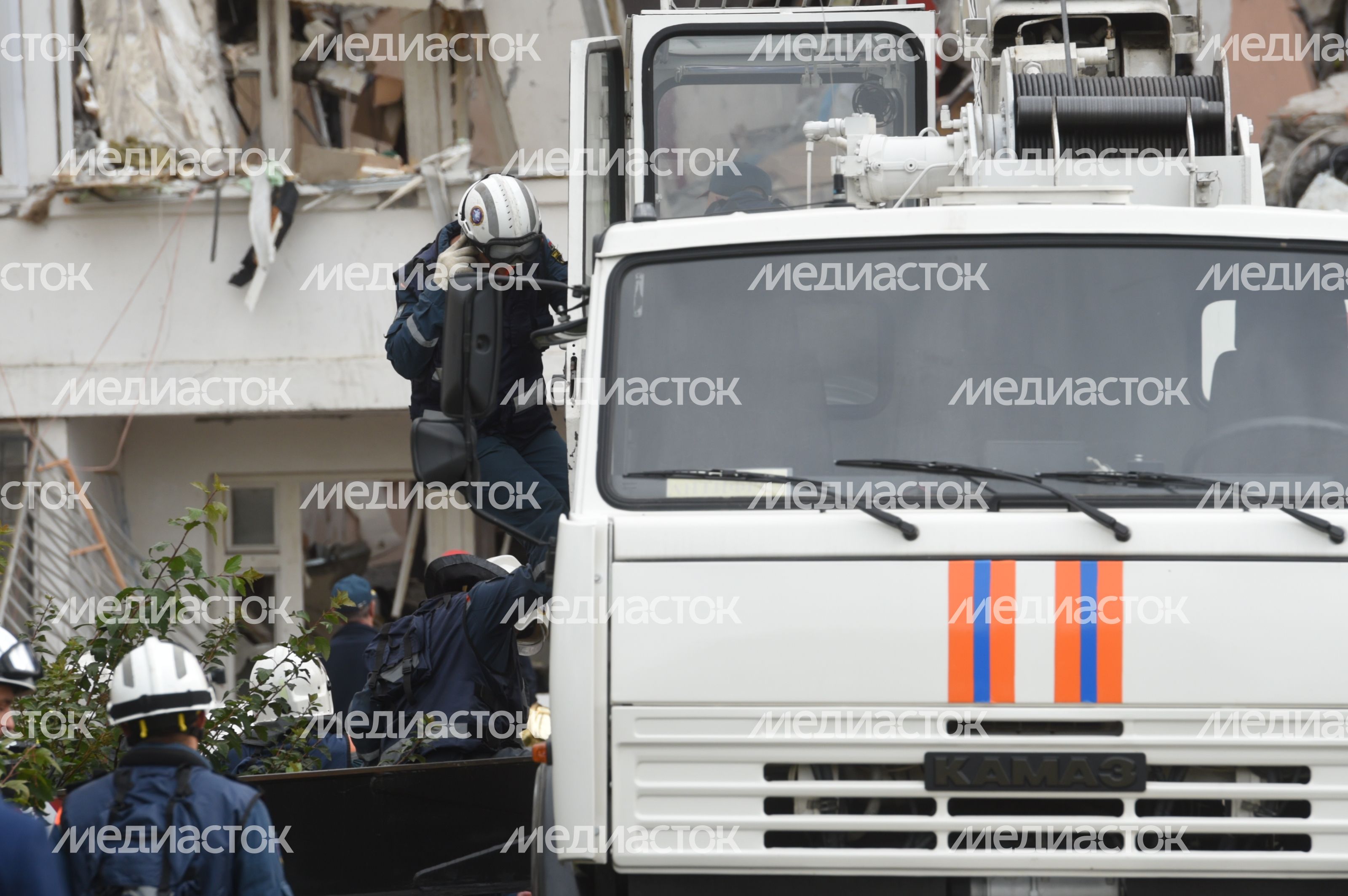 Кадры с места взрыва газа в жилом доме в Ногинске