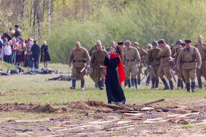 Военно-историческая реконструкция "Успех в единстве поколений" в Химках