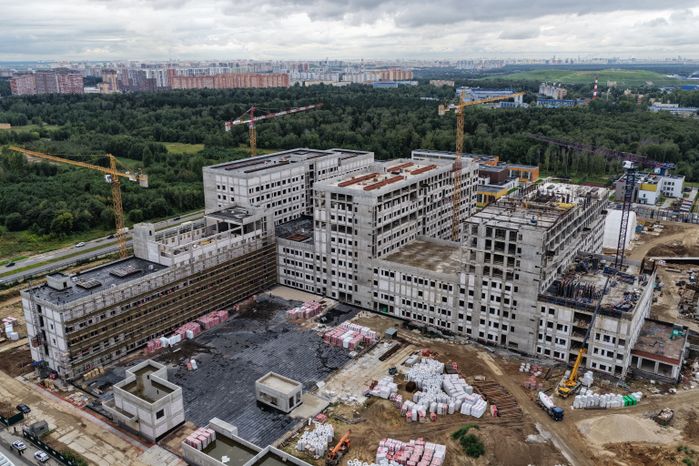 Продолжается строительство ЦРБ в балашихинском мкр. Ольгино