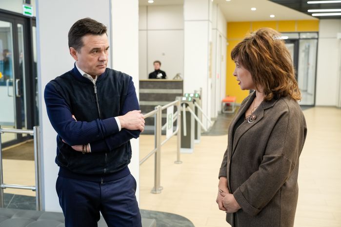 Андрей Воробьёв посетил новое здание физико-математического лицея в Сергиевом Посаде
