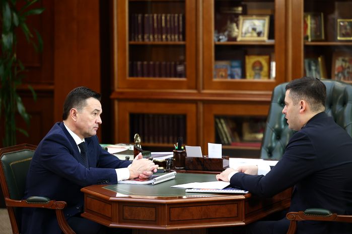 Андрей Воробьев провел рабочую встречу с главой г.о. Подольск
