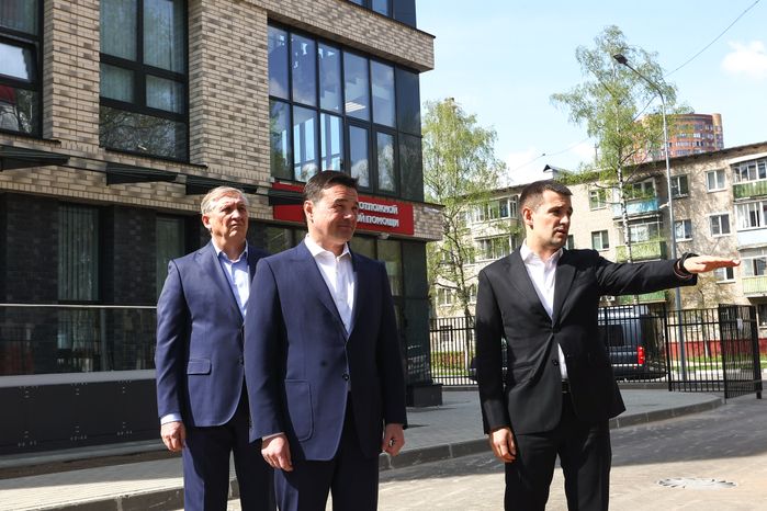 Посещение Губернатором Подмосковья новой пристройки к поликлинике №1 в Реутове
