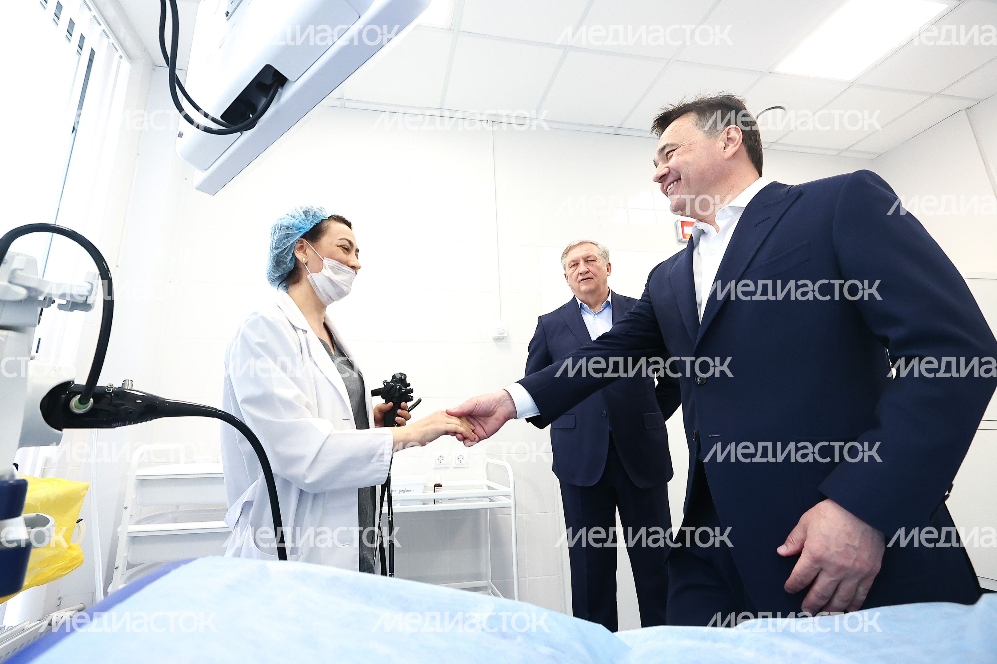 Посещение Губернатором Подмосковья новой пристройки к поликлинике №1 в Реутове