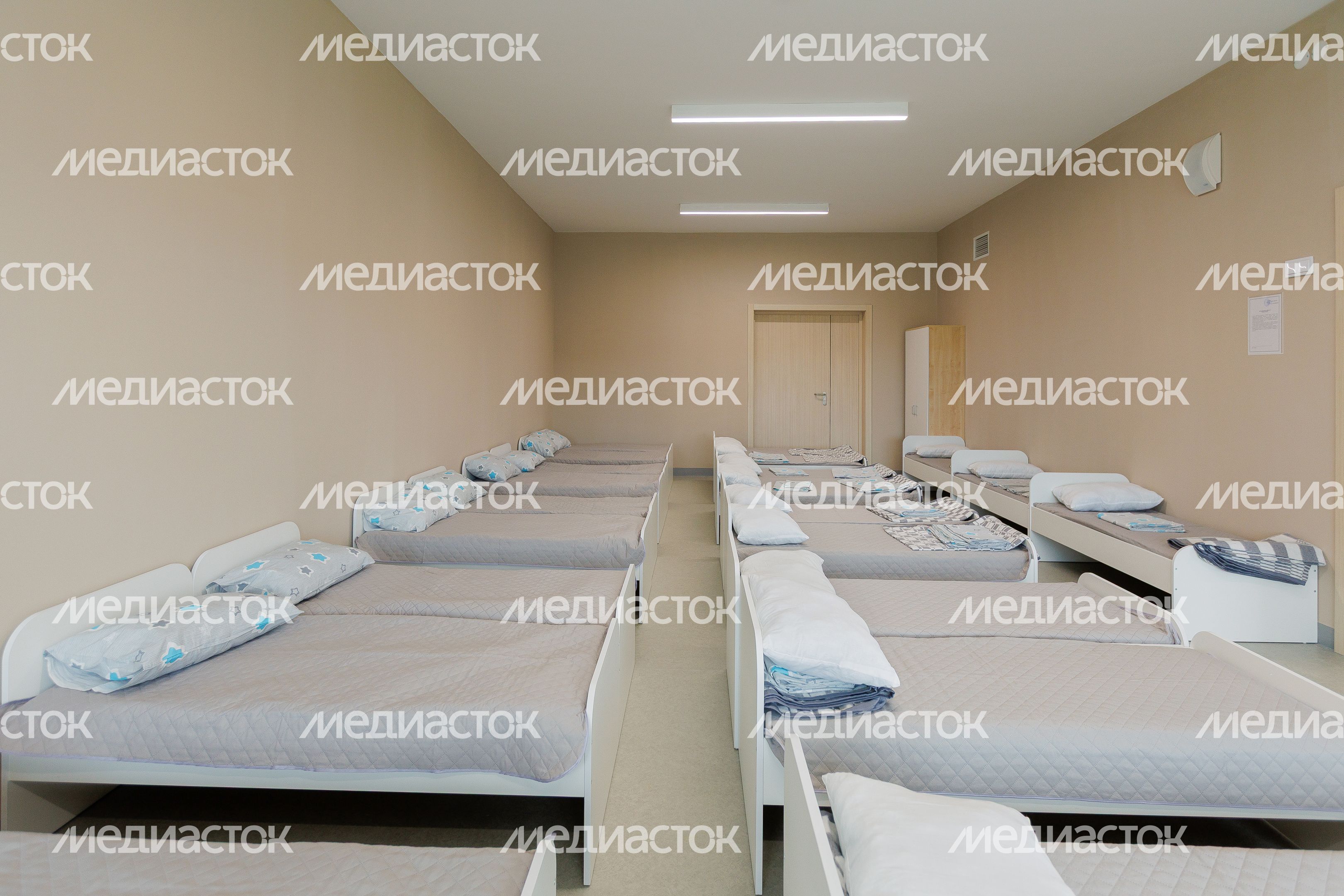 Спальня в новом детском саду ЖК «Пятницкие луга» в Химках Спальня в новом детском саду ЖК «Пятницкие луга» в Химках