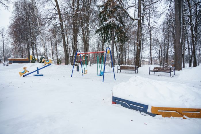 Парк «Скитские пруды» в Сергиевом Посаде зимой