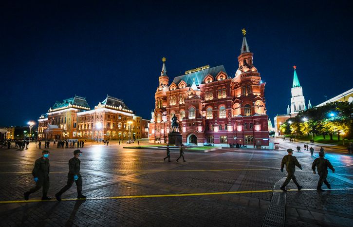 Пешая репетиция парада Победы в Москве