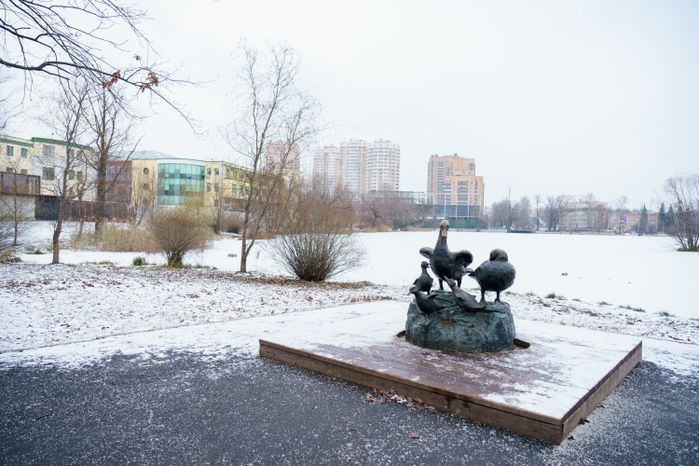 Реутов. Парк «Фабричный пруд». Зима